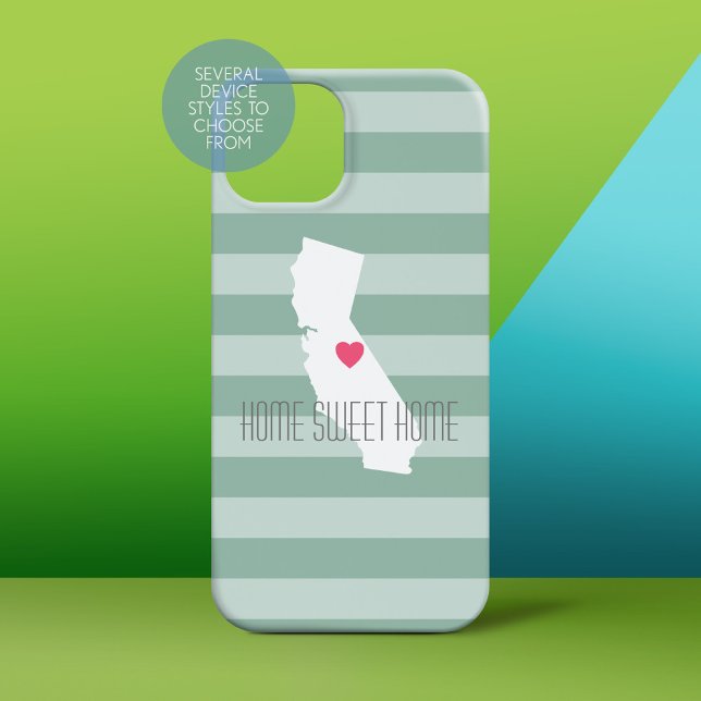 California Home State Love with Custom Heart Case-Mate iPhone Case (Personalized Phone Case)