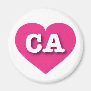 California hot pink heart - Big Love Magnet