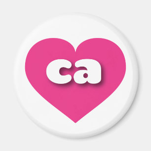 California hot pink heart - I love ca Magnet