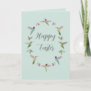 California Hummingbirds Happy Easter Card