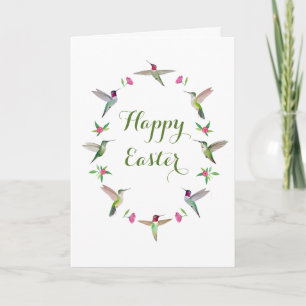 California Hummingbirds Happy Easter Card