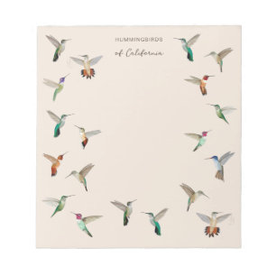 California Hummingbirds  Notepad