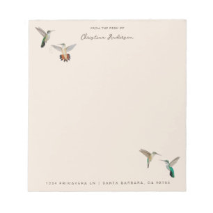 California Hummingbirds  Notepad