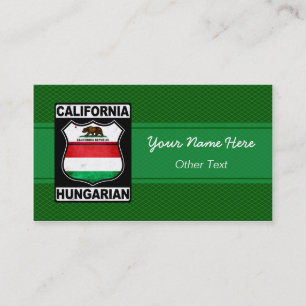 California Hungarian American Business Cards