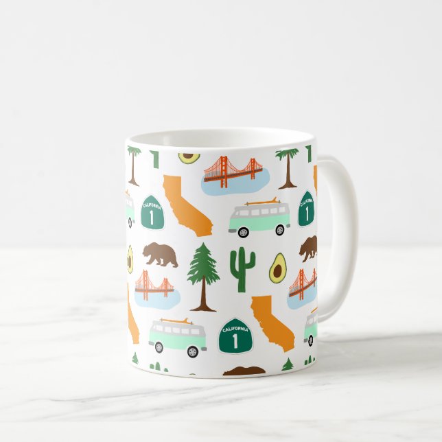 California Icons Coffee Mug (Front Right)