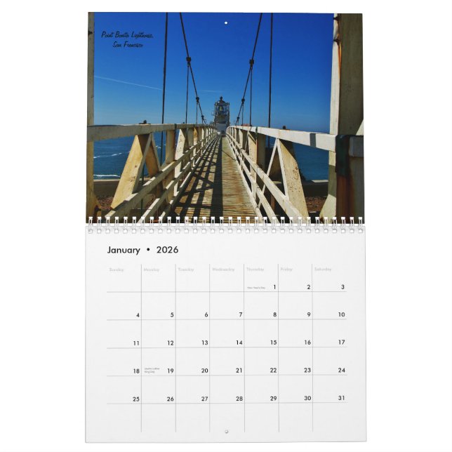 California in Colour Calendar (Jan 2026)