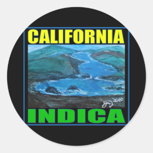 CALIFORNIA INDICA CLASSIC ROUND STICKER