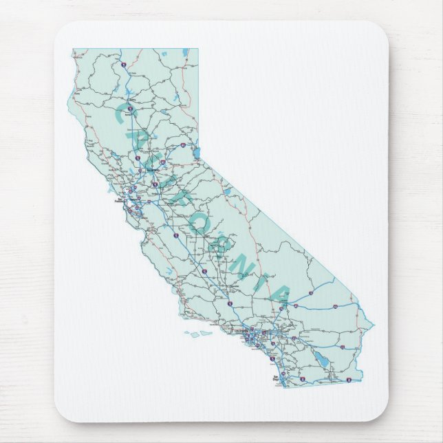 California Interstate Map Mousepad (Front)