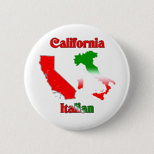 California Italian 6 Cm Round Badge