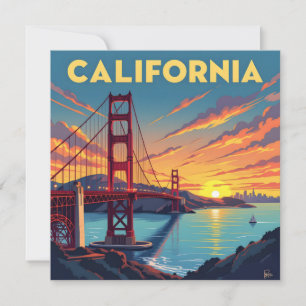 California Keepsake The Golden Gate Bridge Blank Holiday Card