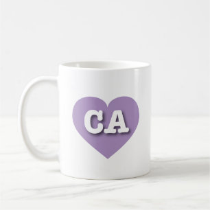 California Lavender Heart - I love CA Coffee Mug