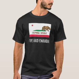 California Leaving Left Had Enough Flag Bear T-Shirt