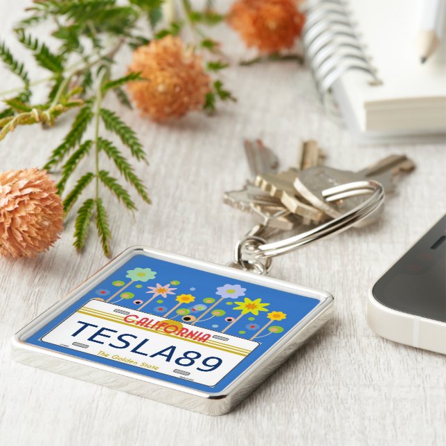 California license plate key ring (Side)