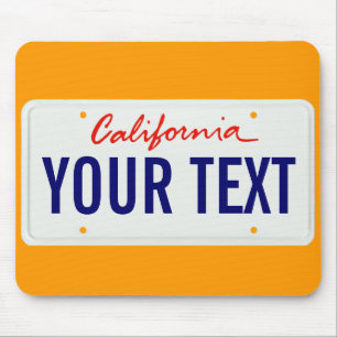 California license plate mouse pad
