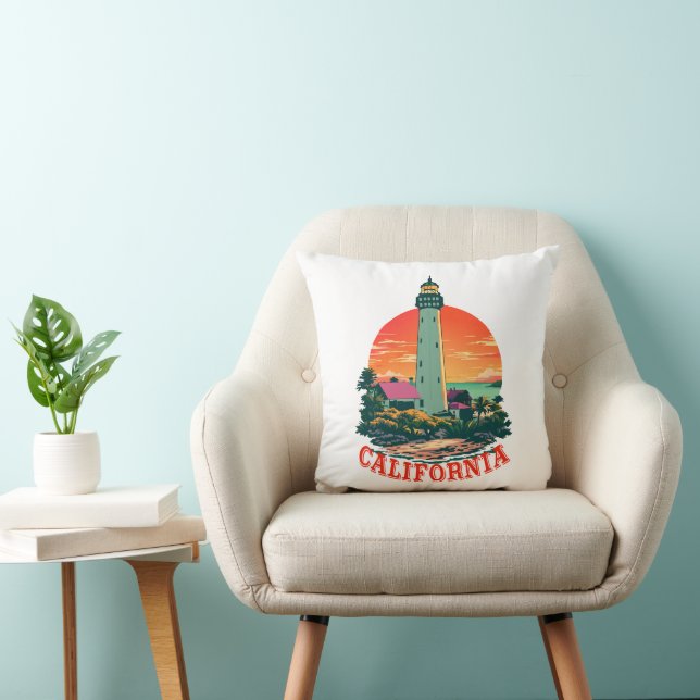 California Lighthouse Sunset View Cushion (Chair)