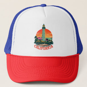 California Lighthouse Sunset View Trucker Hat