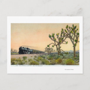 California Limited Train Travelling Through Postcard