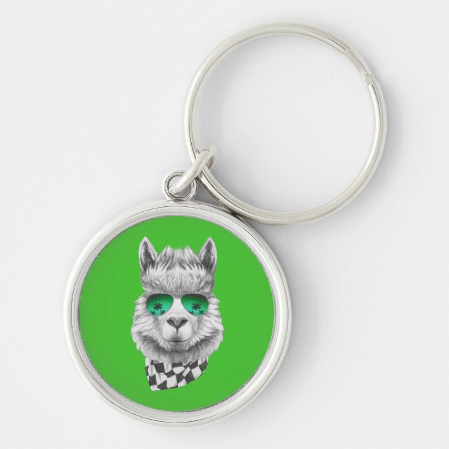 California llama key ring (Front)