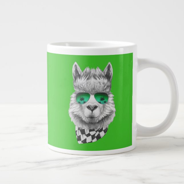 California llama large coffee mug (Right)