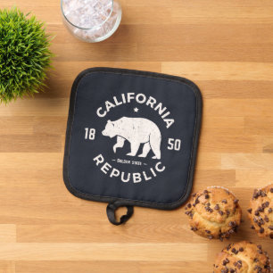 California Logo The Golden State Pot Holder
