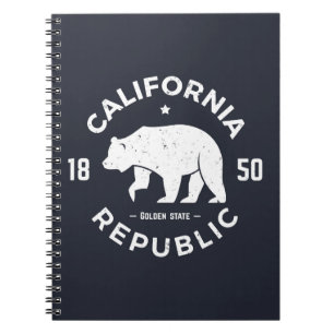 California Logo The Golden State Spiral Notebook
