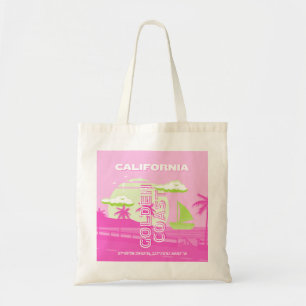 California, Los Angeles, Travel Art, Preppy, Pink Tote Bag