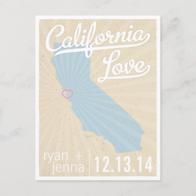 California Love Save the Date Postcard (Front)