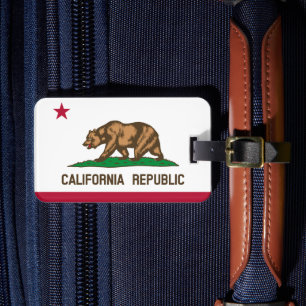 California Luggage Tags, patriotic California Flag Luggage Tag