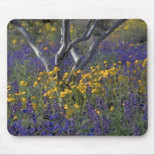 California Lupine & Poppies Watercolor Mousepad
