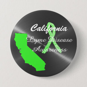 California Lyme Disease Awareness Ribbon Button