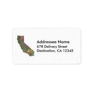 California Map Address Label