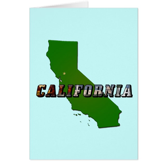California Map and Picture Text (Front)