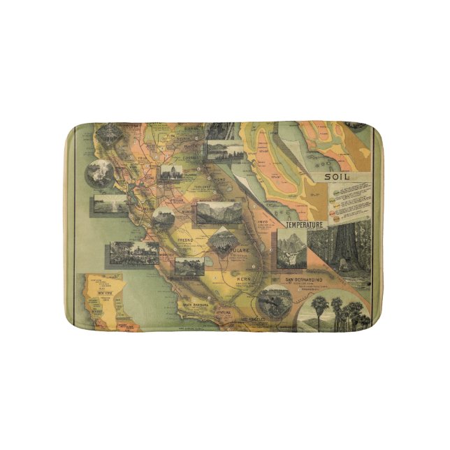 California Map Bath Mat (Front)