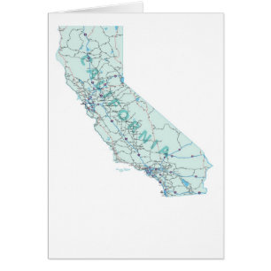 California Map Blank Card