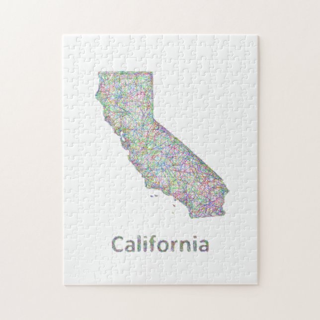 California map jigsaw puzzle (Vertical)