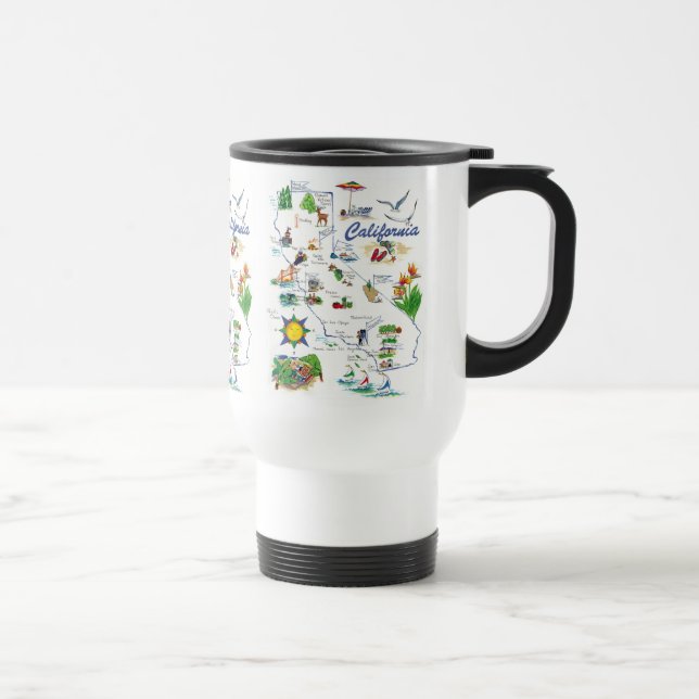 California Map travel mug (Right)