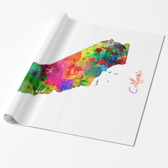 California Map Wrapping Paper (Unrolled)