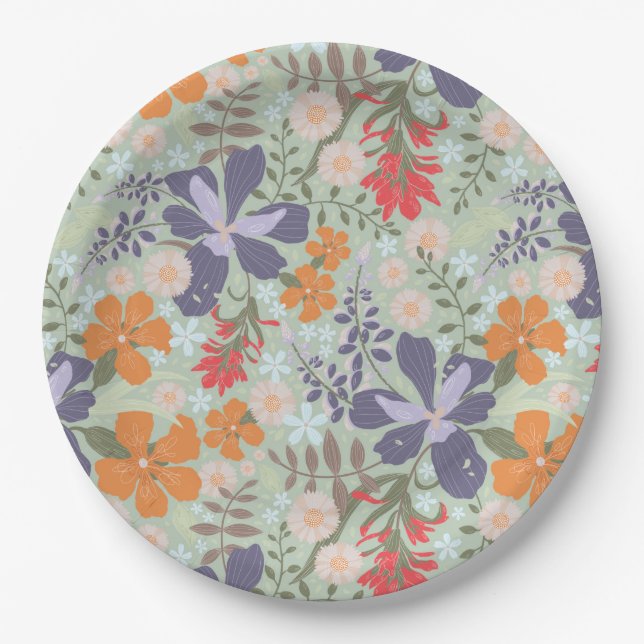 California Meadow (Paris White) – Paper Plates (Front)