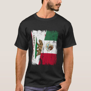California Mexico Half Flag Californian Mexican He T-Shirt
