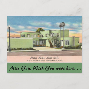 California, Miller Motor Hotel Apts. Postcard