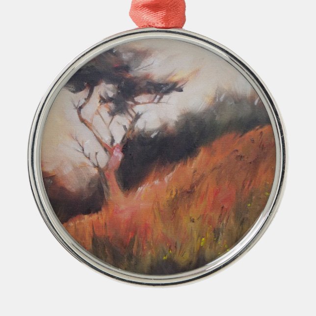 California Monterey Cypress Lone Tree Metal Tree Decoration (Front)