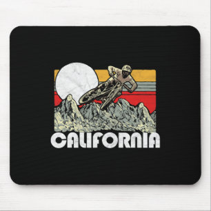 California Mountain Biking Vintage Retro 80s Vibe Mouse Pad