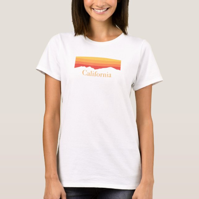 California Mountain Sunset Outdoors Nature Hiking  T-Shirt (Front)