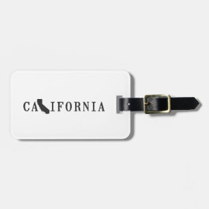 California Name with State Shaped Letter Luggage Tag