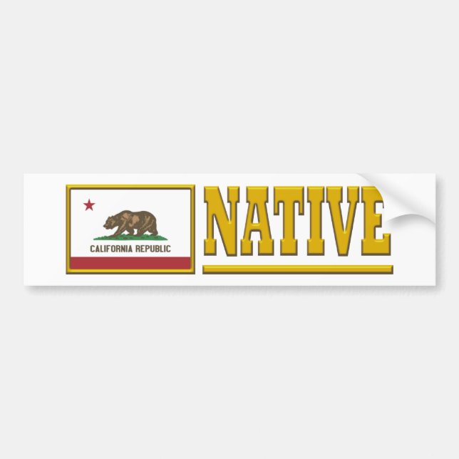 California Native Bumper Sticker (Front)