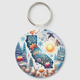California Nature Winter Key Ring
