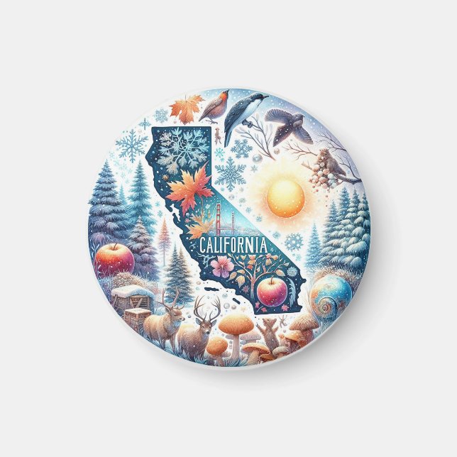 California Nature Winter  Magnet (Front)