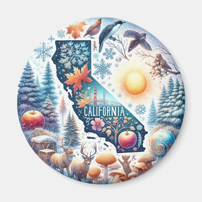 California Nature Winter  Magnet (Front)