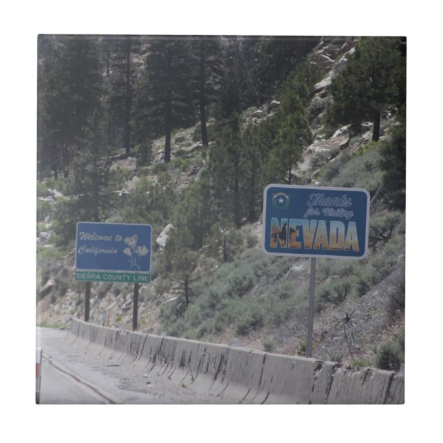 California- Nevada Border Tile (Front)