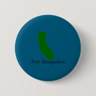 California New Hampshire  6 Cm Round Badge